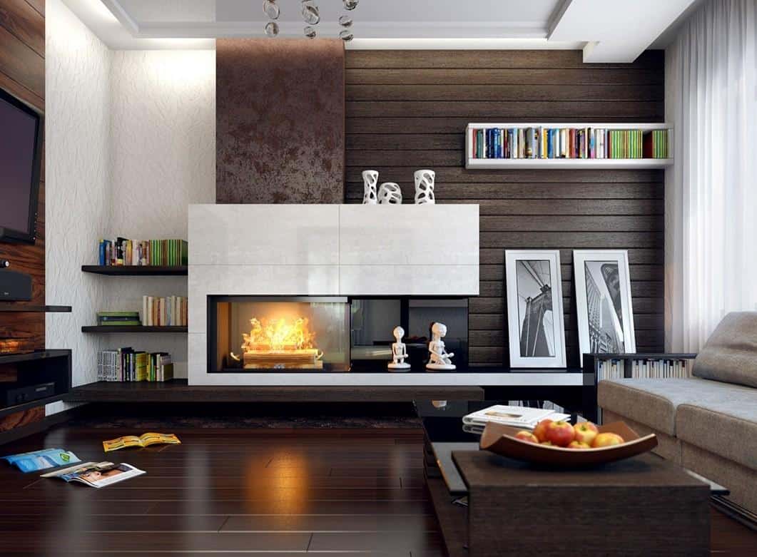 Invigorating Painted Brick Fireside Concepts